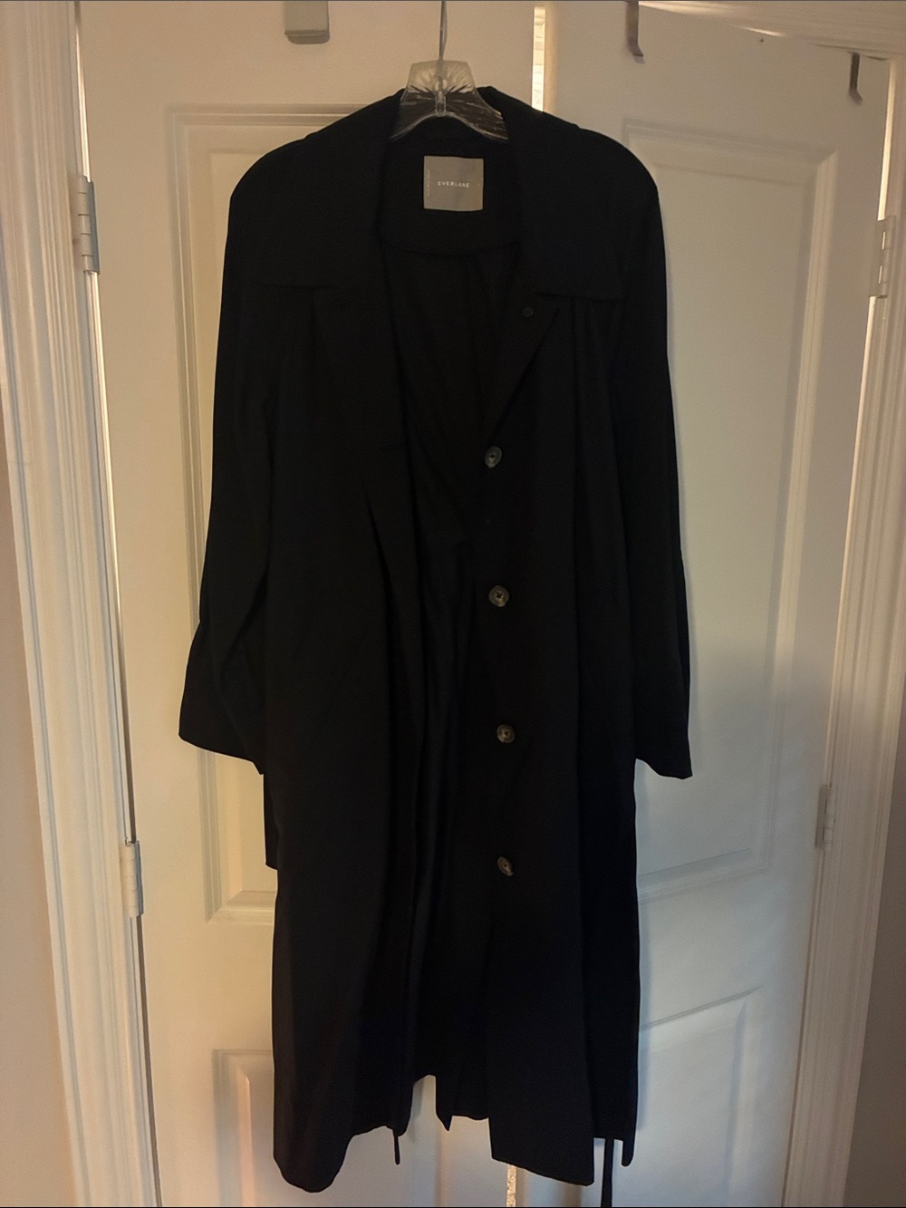 Everlane Black Womens Trench Coat